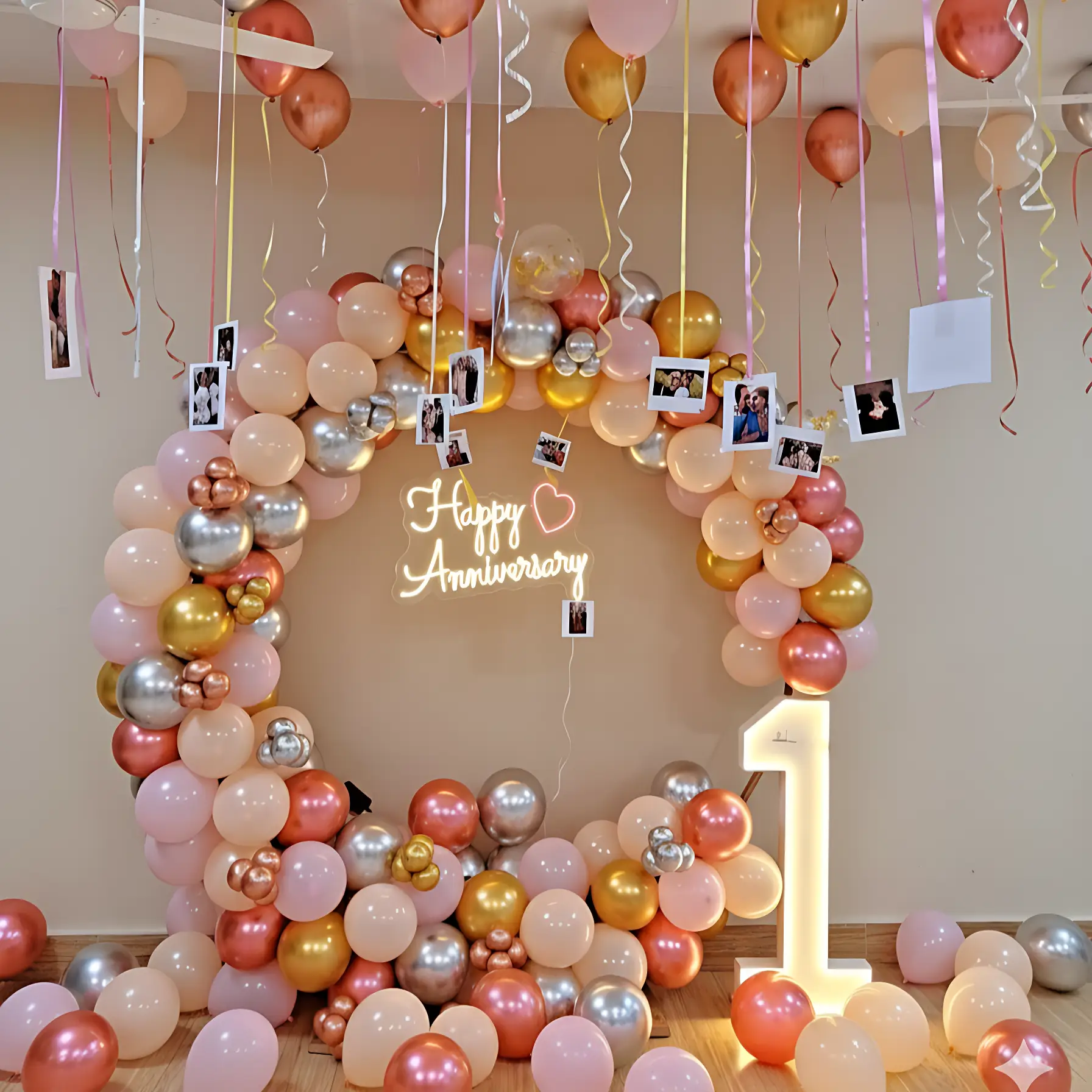 1st Anniversary Decoration Backdrop