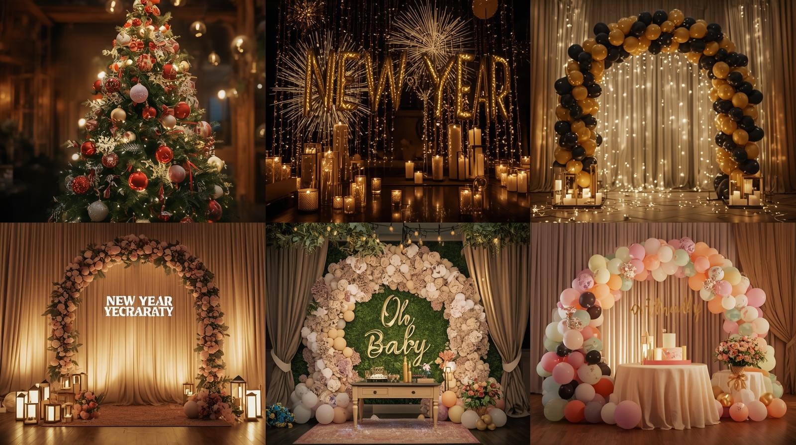 Stunning balloon decorations background