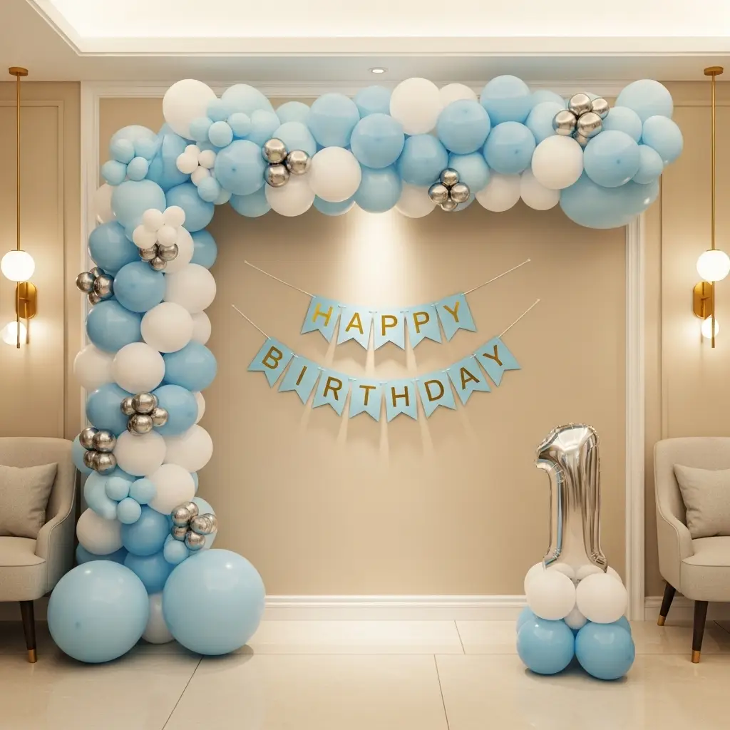 Blue Balloon Decoration