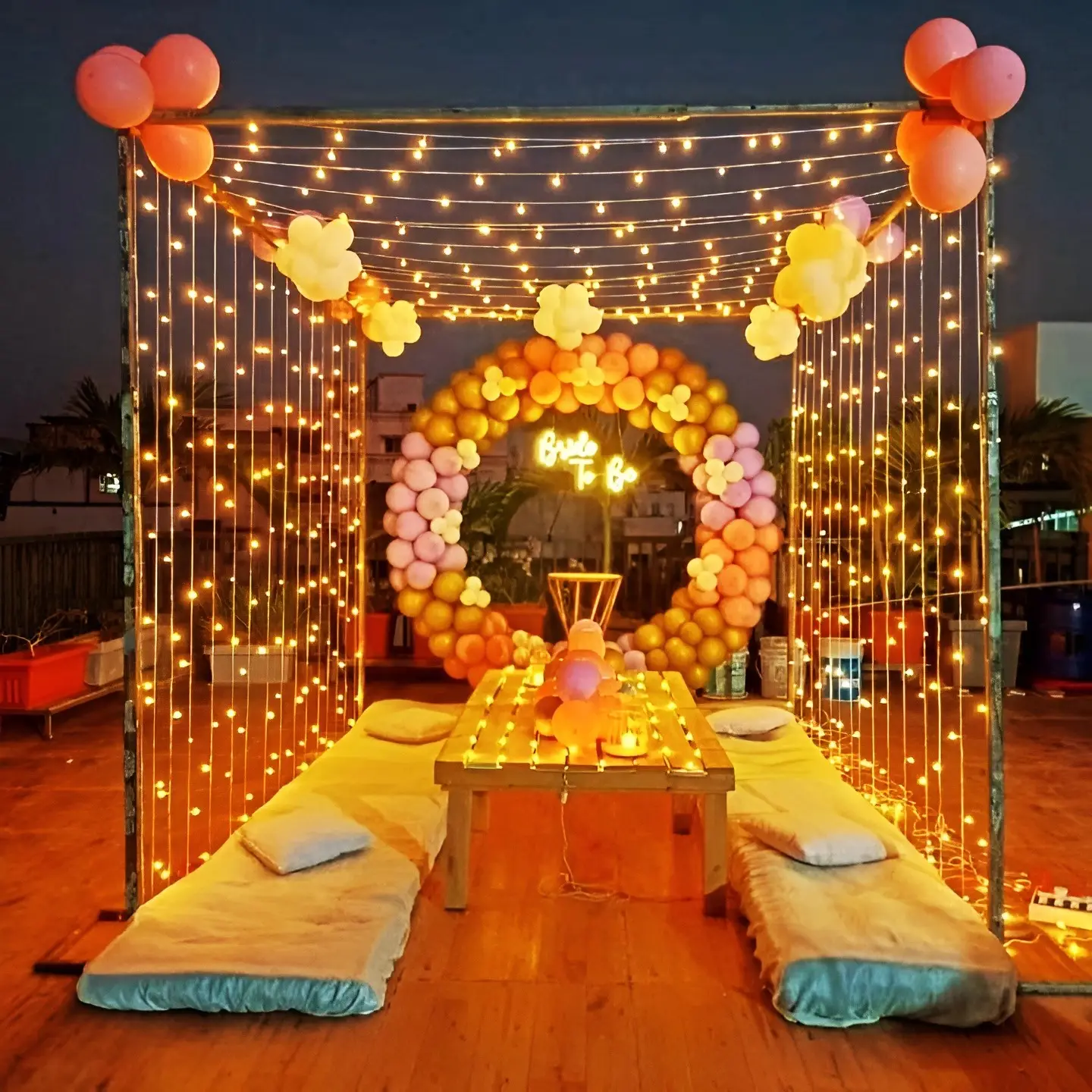 Bride To Be Terrace Setup
